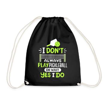 Pickleball-Spieler Paddleball - Turnbeutel - Schwarz - Vorne