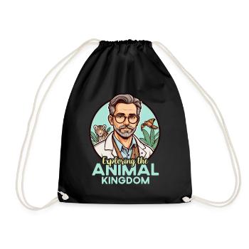 Zoologist Exploring The Animal Kingdom Zoology - Drawstring Bag - black - Front