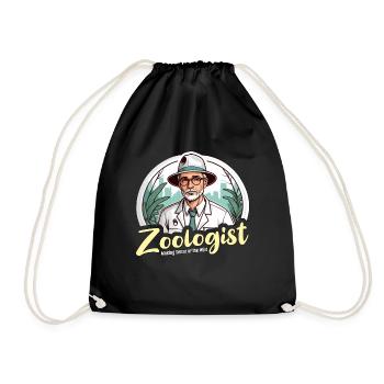 Zoologist Making Sense Of The Wild Animal Lover - Drawstring Bag - black - Front