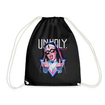 Provocative and expressive – rebellious fashion - Drawstring Bag - black - Front