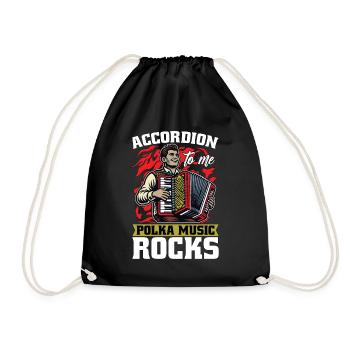Accordéon To Me Polka Music Rocks Accordéoniste - Sac de sport léger - noir - Devant
