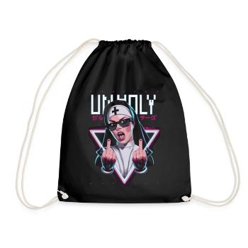 Provocative and expressive – rebellious fashion - Drawstring Bag - black - Front