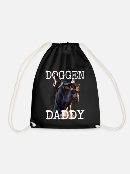 Deutsche Dogge Dad Hund Papa Vatertag Doggen Daddy - Turnbeutel - Schwarz