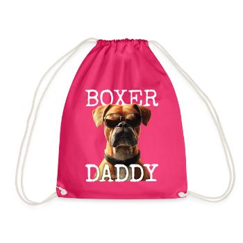 Allemand Boxer Papa Chien Papa Fête des Pères Boxer Papa - Sac de sport léger - fuchsia - Devant