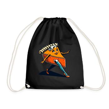 Funny Pumpkin Pie Ghoul Creepy Horror Movies - Drawstring Bag - black - Front