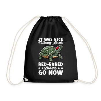 Tortue Tortue à oreilles rouges - Sac de sport léger - noir - Devant