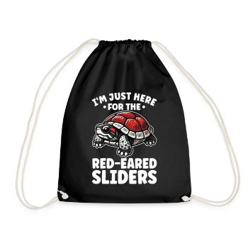 Tortue Tortue à oreilles rouges - Sac de sport léger - noir - Devant