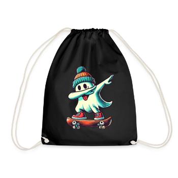 Planche à roulettes Dab Ghost Drôle Halloween Streetwear - Sac de sport léger - noir - Devant