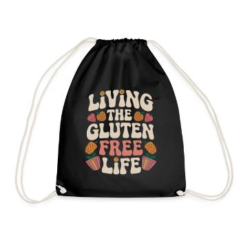Vivez la vie sans gluten avec style - Sac de sport léger - noir - Devant