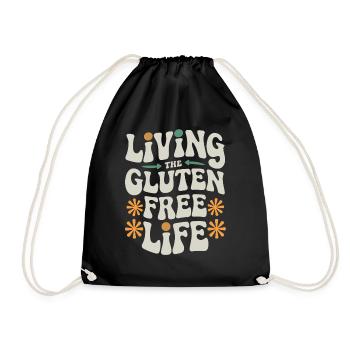 Leben Das Glutenfreie Leben - Turnbeutel - Schwarz - Vorne