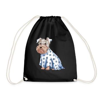 Joli chien portant un costume de fantôme d'Halloween - Sac de sport léger - noir - Devant