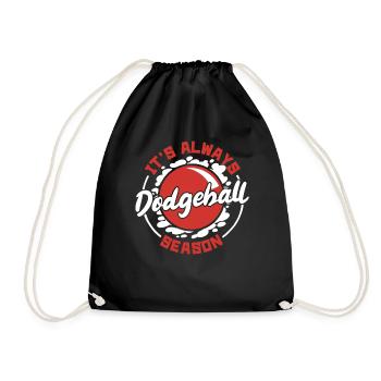 It's Always Dodgeball Season Prisonball Team Game - Drawstring Bag - black - Front