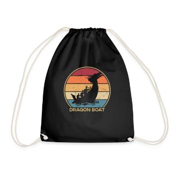 Équipe de bateau-dragon Pagayeur Batteur Amoureux du bateau-dragon - Sac de sport léger - noir - Devant