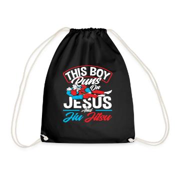 Ce garçon vit pour Jésus et le Jiu Jitsu - Sac de sport léger - noir - Devant