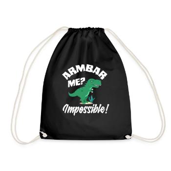 Armbar Me Impossible Dinosaure BJJ Fun - Sac de sport léger - noir - Devant