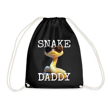 Snake Daddy Papa Schlange Vatertag Schlangen Dad - Turnbeutel - Schwarz - Vorne