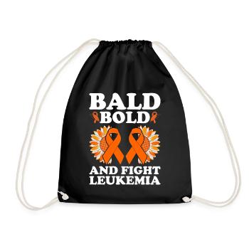 schwestleukemia awareness blood cancer fight - Drawstring Bag - black - Front