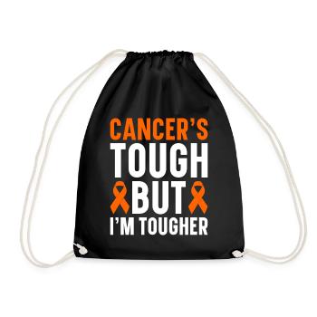 leukemia awareness blood cancer fight - Drawstring Bag - black - Front