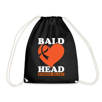 leukemia awareness blood cancer fight - Drawstring Bag - black - Front