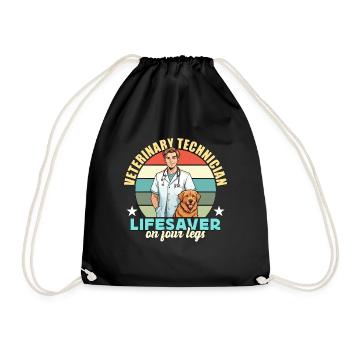 Technicien vétérinaire sauveteur sur vétérinaire - Sac de sport léger - noir - Devant