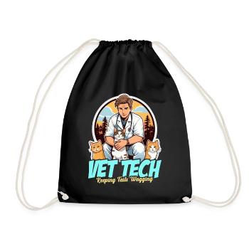 Technicien vétérinaire Garder la queue remuante Médecine vétérinaire - Sac de sport léger - noir - Devant