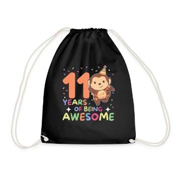 Singe pour les enfants de 11 ans - Sac de sport léger - noir - Devant