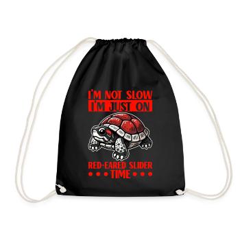 Tortue Tortue à oreilles rouges - Sac de sport léger - noir - Devant