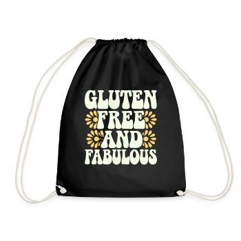 Glutenfrei und Fabelhaft Design für Allergiker - Turnbeutel - Schwarz - Vorne
