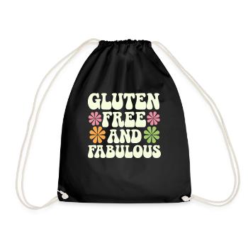 Glutenfrei Und Fabelhaft - Turnbeutel - Schwarz - Vorne