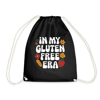 In Meiner Glutenfreien Ära Mit Blumen Und Früchten - Turnbeutel - Schwarz - Vorne