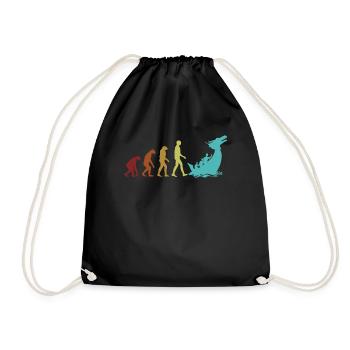 Dragon Boat Evolution Drummer Team Paddler Lover - Drawstring Bag - black - Front
