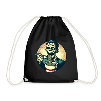 Zombie Ramen Noodles For Scary Movies Japanese - Drawstring Bag - black - Front