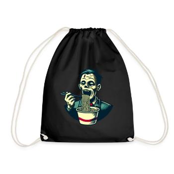Zombie Ramen Noodles For Scary Movies Japanese - Drawstring Bag - black - Front