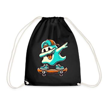 Skateboaring Dabbing Ghost Skateboard Dab - Sac de sport léger - noir - Devant