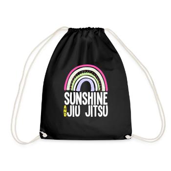 Sunshine And Jiu Jitsu Rainbow - Drawstring Bag - black - Front