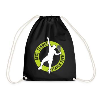Best Tennis Player ever - Tennis Player Tennis - Drawstring Bag - black - Front