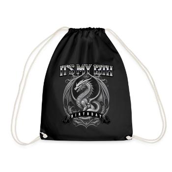 Dragon 13th Birthday Dragon - Drawstring Bag - black - Front