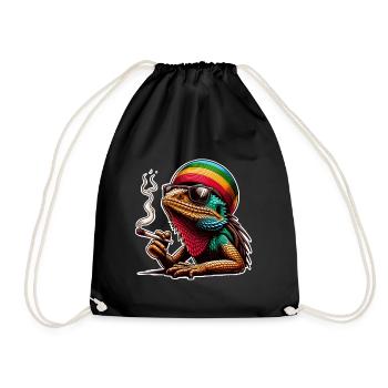 Stoner Marihuanna Weed Highdelize Lézard Lézard Désherbage - Sac de sport léger - noir - Devant