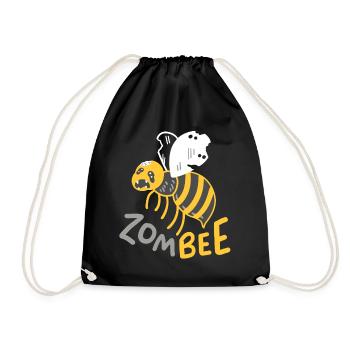 Zombie Biene Halloween - Turnbeutel - Schwarz - Vorne