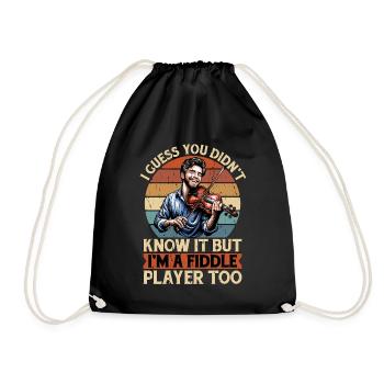 Fiddle I Guess You Didn't Know String Instrument - Turnbeutel - Schwarz - Vorne
