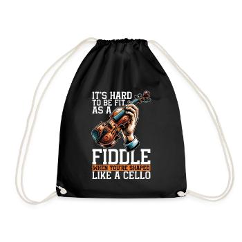 Fiddle It's Hard To Be Fit As A String Instrument - Turnbeutel - Schwarz - Vorne