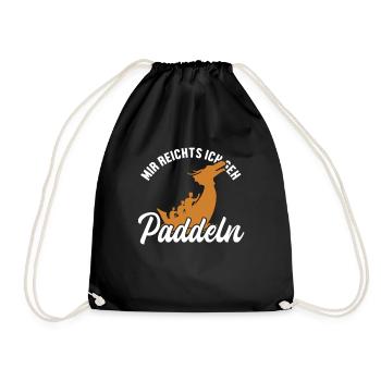 Mir reichts ich geh Paddeln Tambour Équipe Paddler - Sac de sport léger - noir - Devant