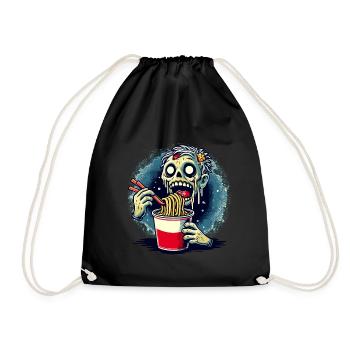 Zombie Ramen Noodles For Scary Movies Japanese - Drawstring Bag - black - Front