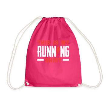 Dies Ist Mein Laufshirt - Turnbeutel - Fuchsia - Vorne