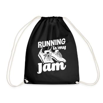 Running is my passion - Drawstring Bag - black - Front