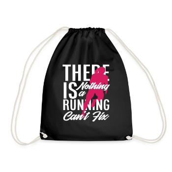 La course à pied peut tout régler - Sac de sport léger - noir - Devant