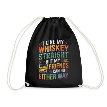 LGBTQ Ally Whiskey Straight - Turnbeutel - Schwarz - Vorne
