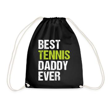 Best Tennis Daddy Ever - Tennis Daddy Tennis Playe - Turnbeutel - Schwarz - Vorne