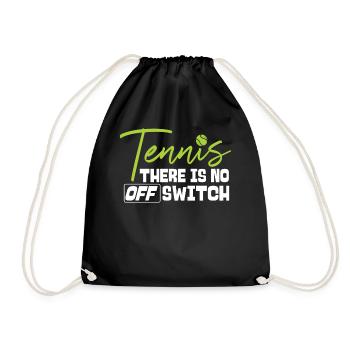 Funny Tennis Player Racket Tennis - Drawstring Bag - black - Front