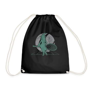 Raquette de joueur de tennis drôle - Sac de sport léger - noir - Devant